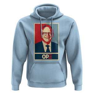 Harris Walz 2024 Hoodie Ope Tim Presidential Election Portrait TS11 Light Blue Print Your Wear