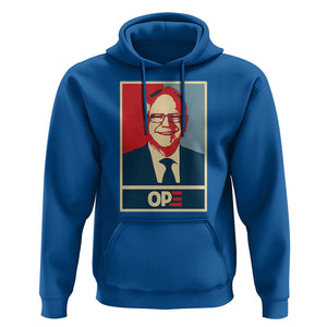 Harris Walz 2024 Hoodie Ope Tim Presidential Election Portrait TS11 Royal Blue Print Your Wear