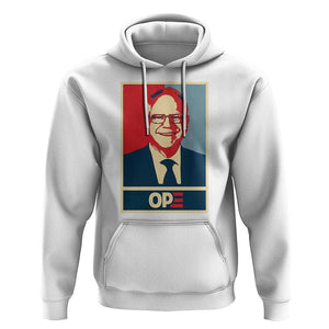 Harris Walz 2024 Hoodie Ope Tim Presidential Election Portrait TS11 White Print Your Wear