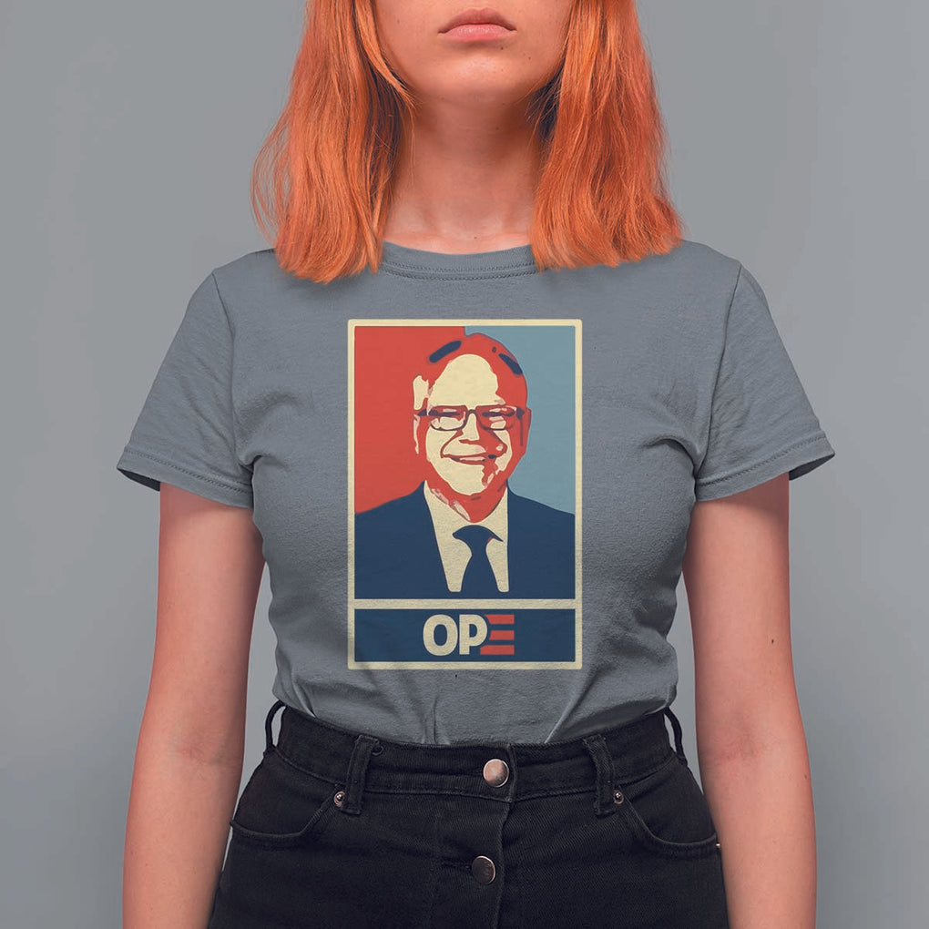 Harris Walz 2024 T Shirt For Women Ope Tim Presidential Election Portrait TS11 Charcoal Print Your Wear