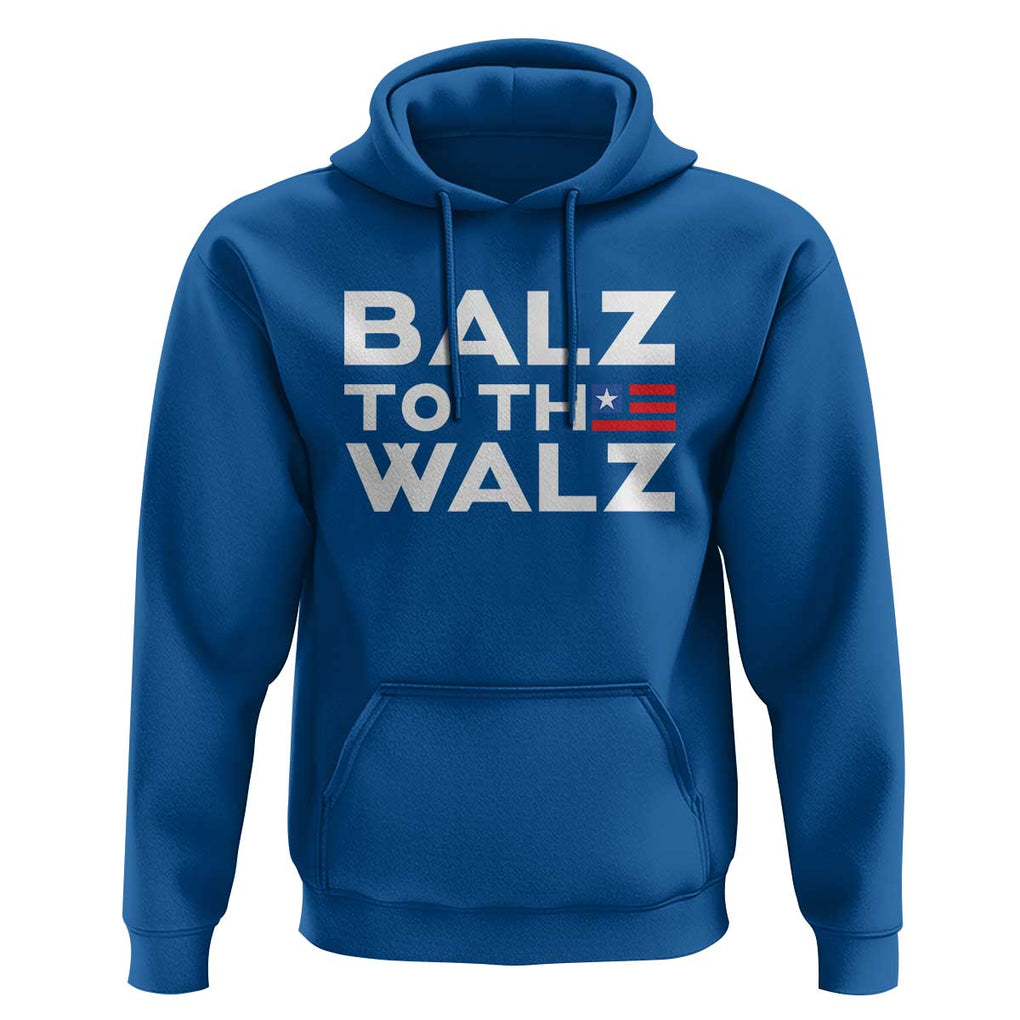 Funny Harris Walz Supporter Hoodie Balz To The Walz American Flag TS11 Royal Blue Print Your Wear