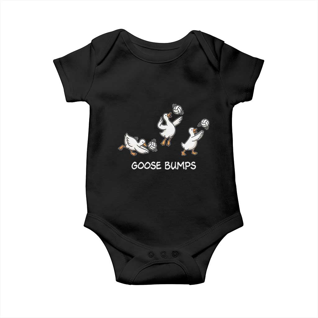 Goose Bumps Funny Volleyball Baby Onesie Goose Sports Humor TS11 Black Print Your Wear