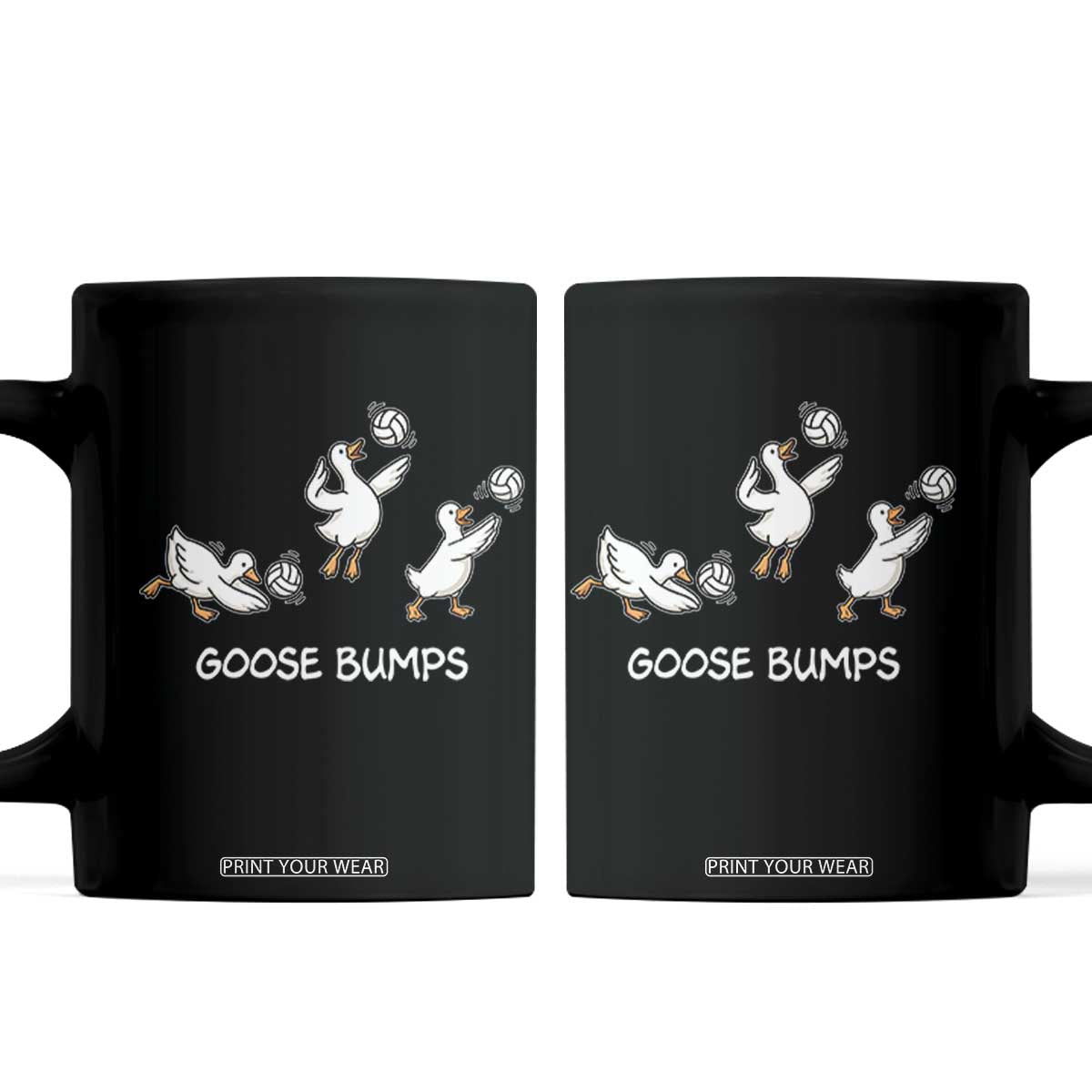 Goose Bumps Funny Volleyball Coffee Mug Goose Sports Humor TS11 Black Print Your Wear