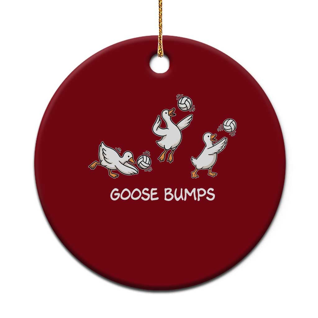 Goose Bumps Funny Volleyball Ceramic Ornament Goose Sports Humor TS11 1pc Red Print Your Wear
