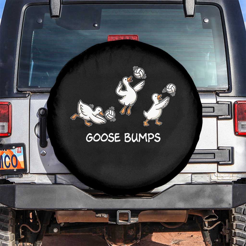 Goose Bumps Funny Volleyball Spare Tire Cover Goose Sports Humor TS11 No hole Black Print Your Wear