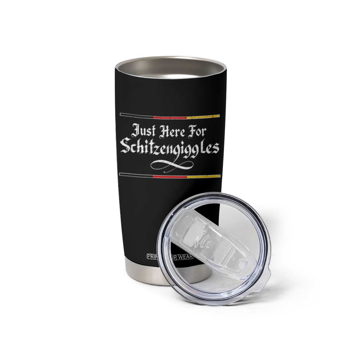 Just Here For Schitzengiggles Funny Oktoberfest Tumbler Cup German Beer Festival Humor