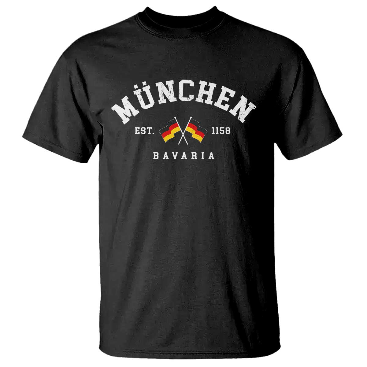 Munich City Bavaria Germany Est 1158 T Shirt Vintage German Flag