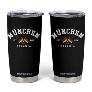 Munich City Bavaria Germany Est 1158 Tumbler Cup Vintage German Flag