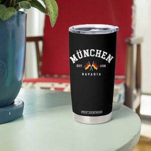 Munich City Bavaria Germany Est 1158 Tumbler Cup Vintage German Flag
