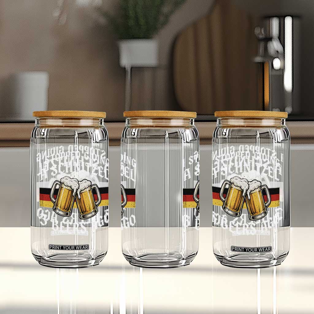 Funny Oktoberfest Beer Drinking Glass Can I Stopped Giving A Schnitzel 3 Beers Ago