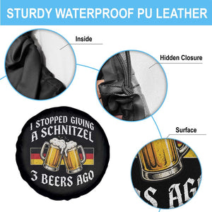 Funny Oktoberfest Beer Drinking Spare Tire Cover I Stopped Giving A Schnitzel 3 Beers Ago