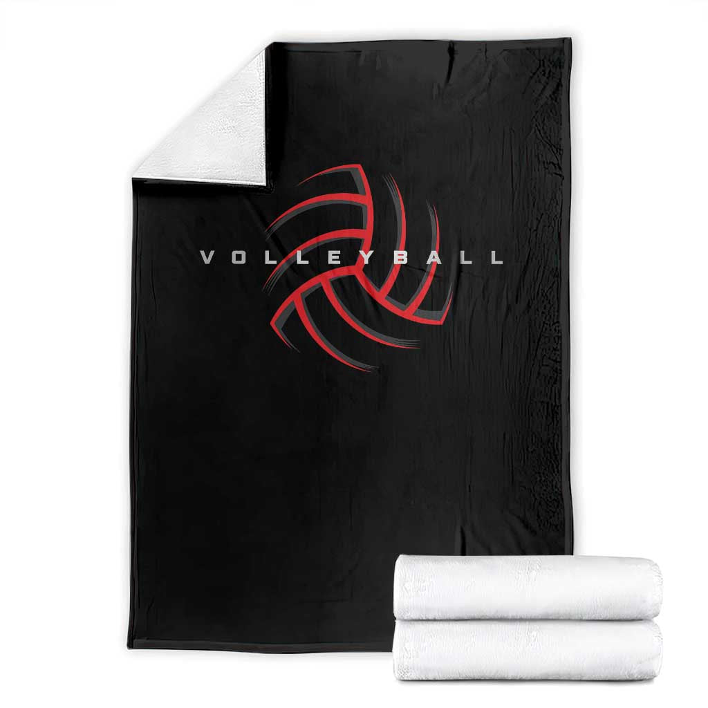 Plain Volleyball Seams Graphic Throw Blanket Volleyball Lover TS11 Black Print Your Wear