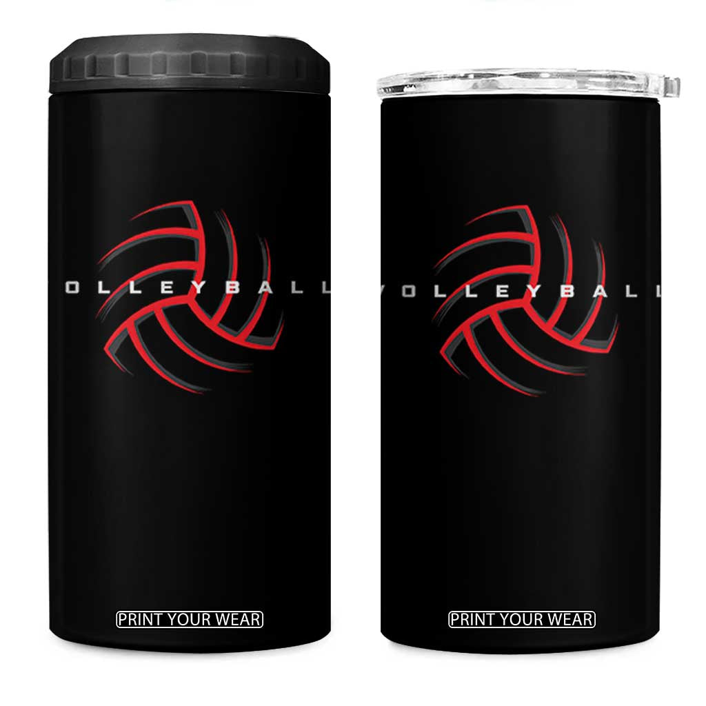 Plain Volleyball Seams Graphic 4 in 1 Can Cooler Tumbler Volleyball Lover TS11 One Size: 16 oz Black Print Your Wear