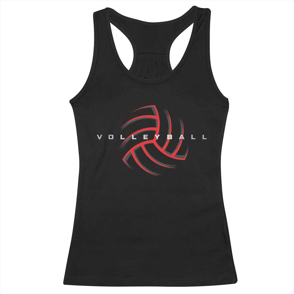 Plain Volleyball Seams Graphic Racerback Tank Top Volleyball Lover TS11 Black Print Your Wear