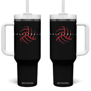 Plain Volleyball Seams Graphic Tumbler With Handle Volleyball Lover