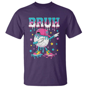 Volleyball Drip Bruh Meme T Shirt Volleyball Baseball Ice Cream Dripping TS11 Purple Print Your Wear