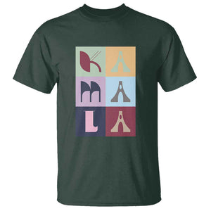 Harris Supporter T Shirt Kamala 2024 US Presidential Election Colorful Brutalism Typography TS11 Dark Forest Green Print Your Wear