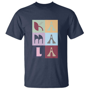 Harris Supporter T Shirt Kamala 2024 US Presidential Election Colorful Brutalism Typography TS11 Navy Print Your Wear