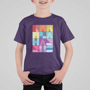 Harris Supporter T Shirt For Kid Kamala Harris Colorful Quilted US Presidential Election TS11 Purple Print Your Wear