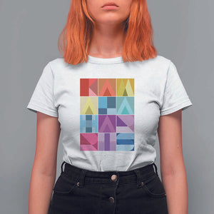 Harris Supporter T Shirt For Women Kamala Harris Colorful Quilted US Presidential Election TS11 White Print Your Wear