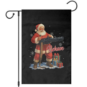 Christmas Santa Machine Gun Garden Flag Behave Xmas Gun Lover TS11 Black Print Your Wear