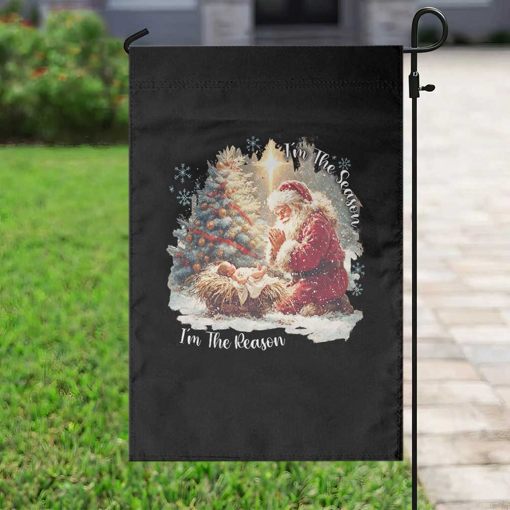Christian Christmas Garden Flag Jesus I Am The Reason Santa I Am The Season TS11 Print Your Wear