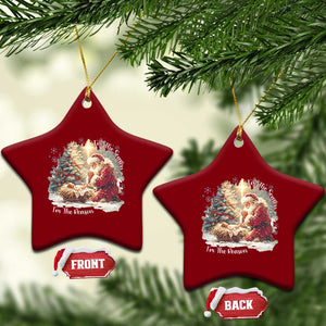 Christian Christmas Ceramic Ornament Jesus I Am The Reason Santa I Am The Season TS11 Print Your Wear