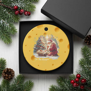 Christian Christmas Ceramic Ornament Jesus I Am The Reason Santa I Am The Season TS11 1pc Yellow Cheese Print Your Wear