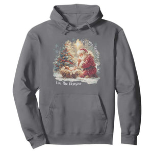 Christian Christmas Hoodie Jesus I Am The Reason Santa I Am The Season TS11 Charcoal Print Your Wear