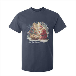 Christian Christmas T Shirt For Kid Jesus I Am The Reason Santa I Am The Season TS11 Navy Print Your Wear