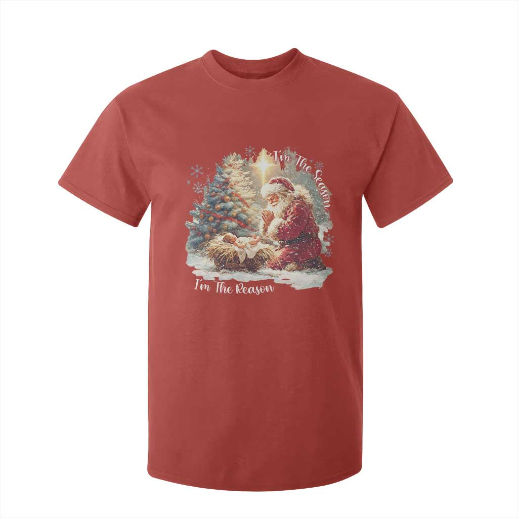 Christian Christmas T Shirt For Kid Jesus I Am The Reason Santa I Am The Season TS11 Red Print Your Wear