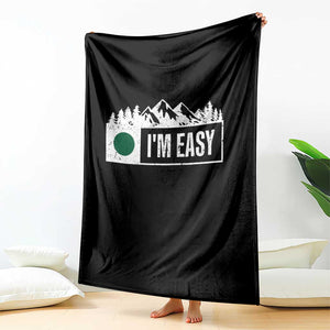 Funny Snowboard Ski Throw Blanket I'm Easy Mountain Sign Retro Vintage TS11 Print Your Wear