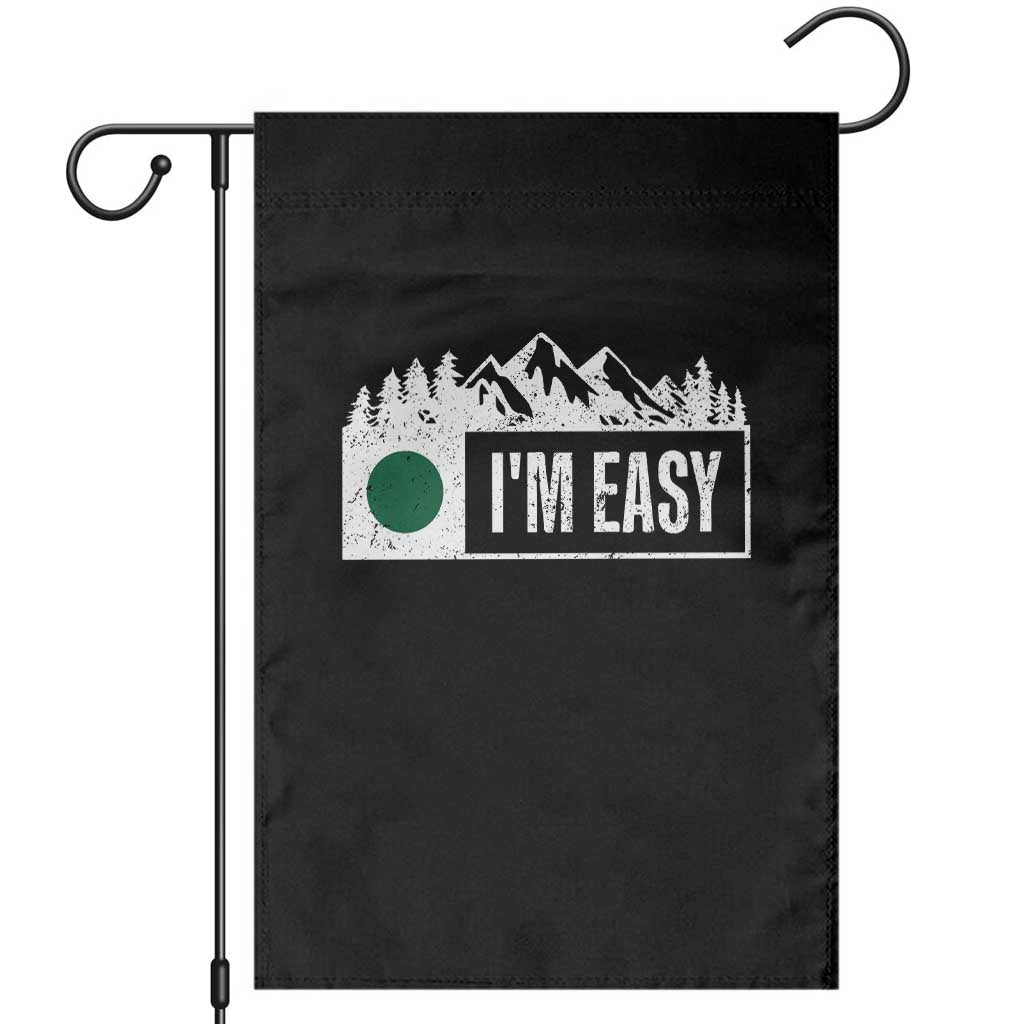 Funny Snowboard Ski Garden Flag I'm Easy Mountain Sign Retro Vintage TS11 Black Print Your Wear