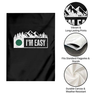 Funny Snowboard Ski Garden Flag I'm Easy Mountain Sign Retro Vintage TS11 Print Your Wear