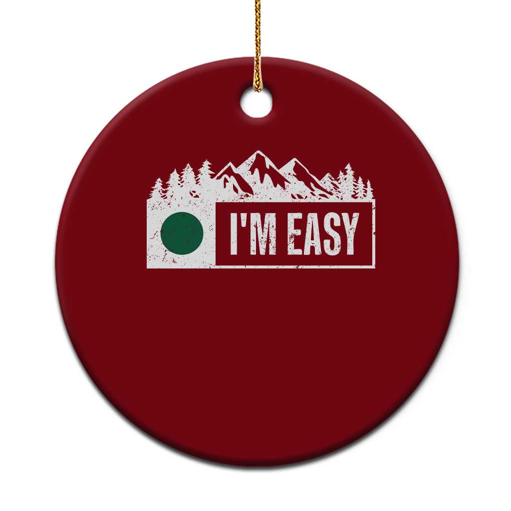Funny Snowboard Ski Ceramic Ornament I'm Easy Mountain Sign Retro Vintage TS11 1pc Red Print Your Wear