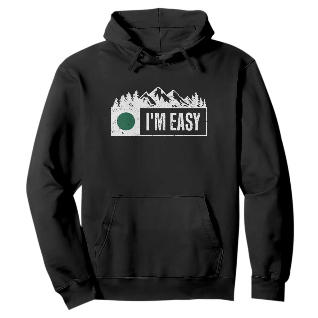 Funny Snowboard Ski Hoodie I'm Easy Mountain Sign Retro Vintage TS11 Black Print Your Wear
