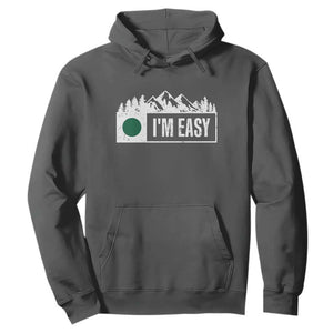 Funny Snowboard Ski Hoodie I'm Easy Mountain Sign Retro Vintage TS11 Dark Heather Print Your Wear