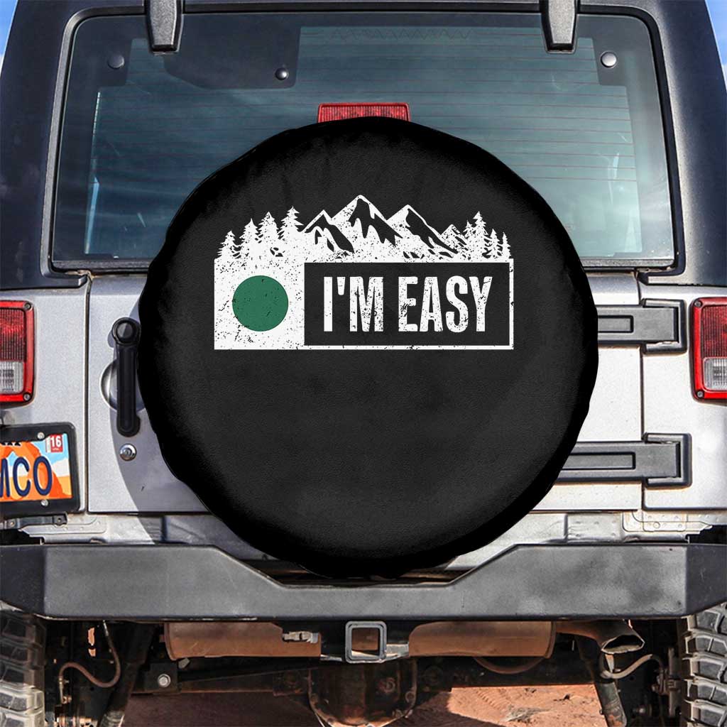 Funny Snowboard Ski Spare Tire Cover I'm Easy Mountain Sign Retro Vintage TS11 No hole Black Print Your Wear