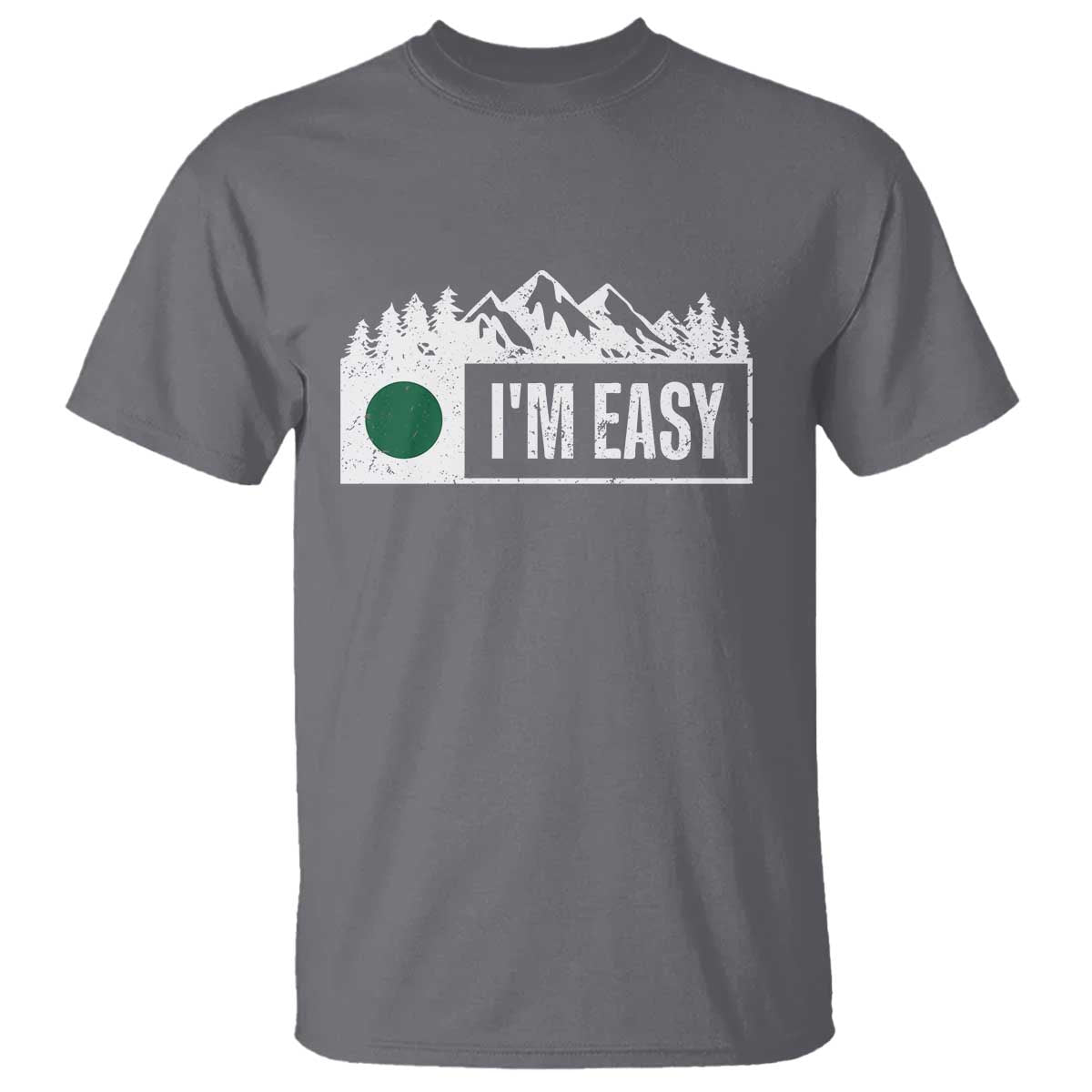 Funny Snowboard Ski T Shirt I'm Easy Mountain Sign Retro Vintage TS11 Charcoal Print Your Wear