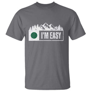Funny Snowboard Ski T Shirt I'm Easy Mountain Sign Retro Vintage TS11 Charcoal Print Your Wear
