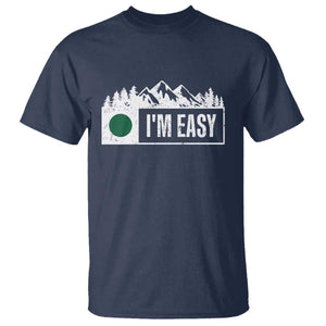 Funny Snowboard Ski T Shirt - Im Easy Mountain Sign Retro Vintage Ski Humor Tee TS11 Navy Print Your Wear