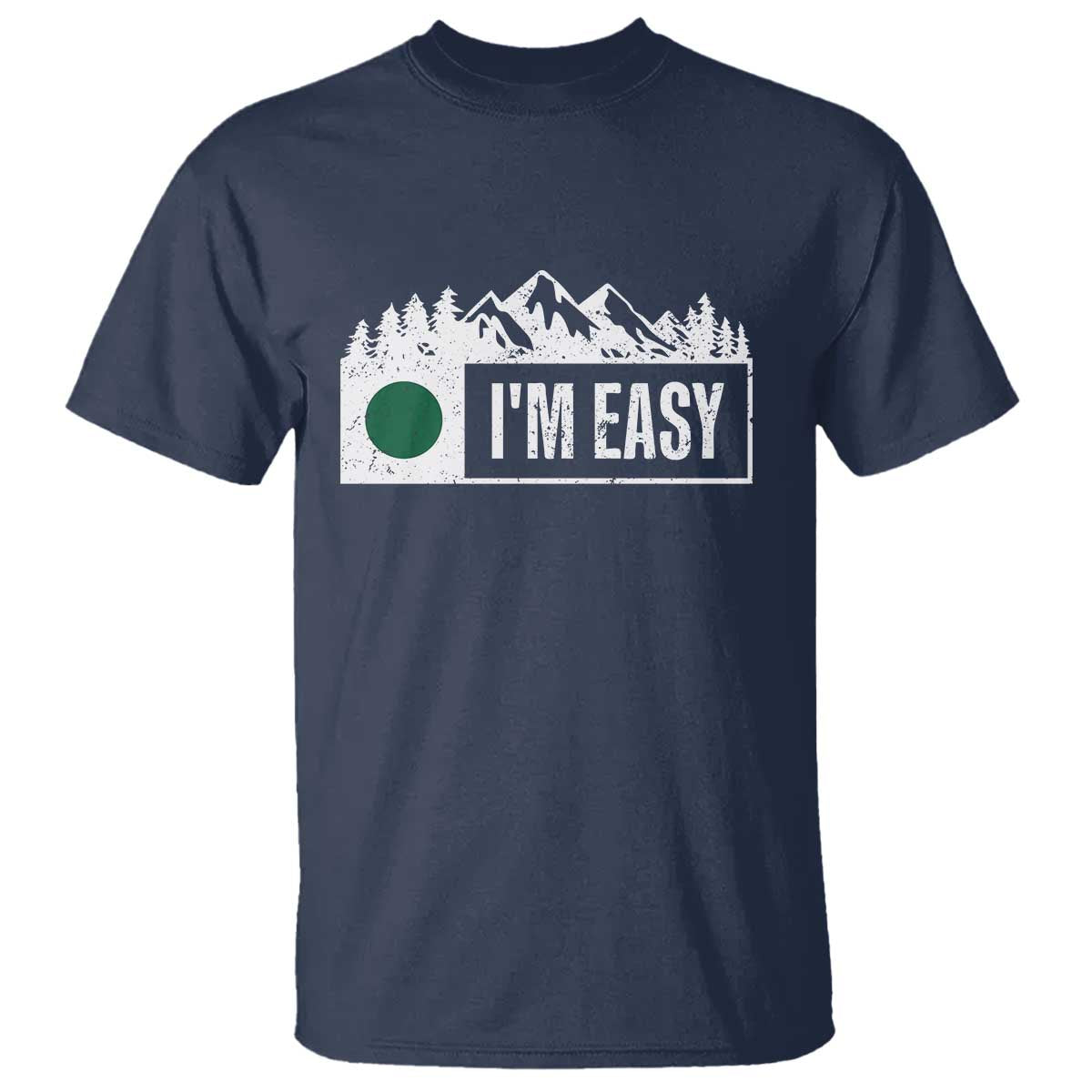 Funny Snowboard Ski T Shirt I'm Easy Mountain Sign Retro Vintage TS11 Navy Print Your Wear