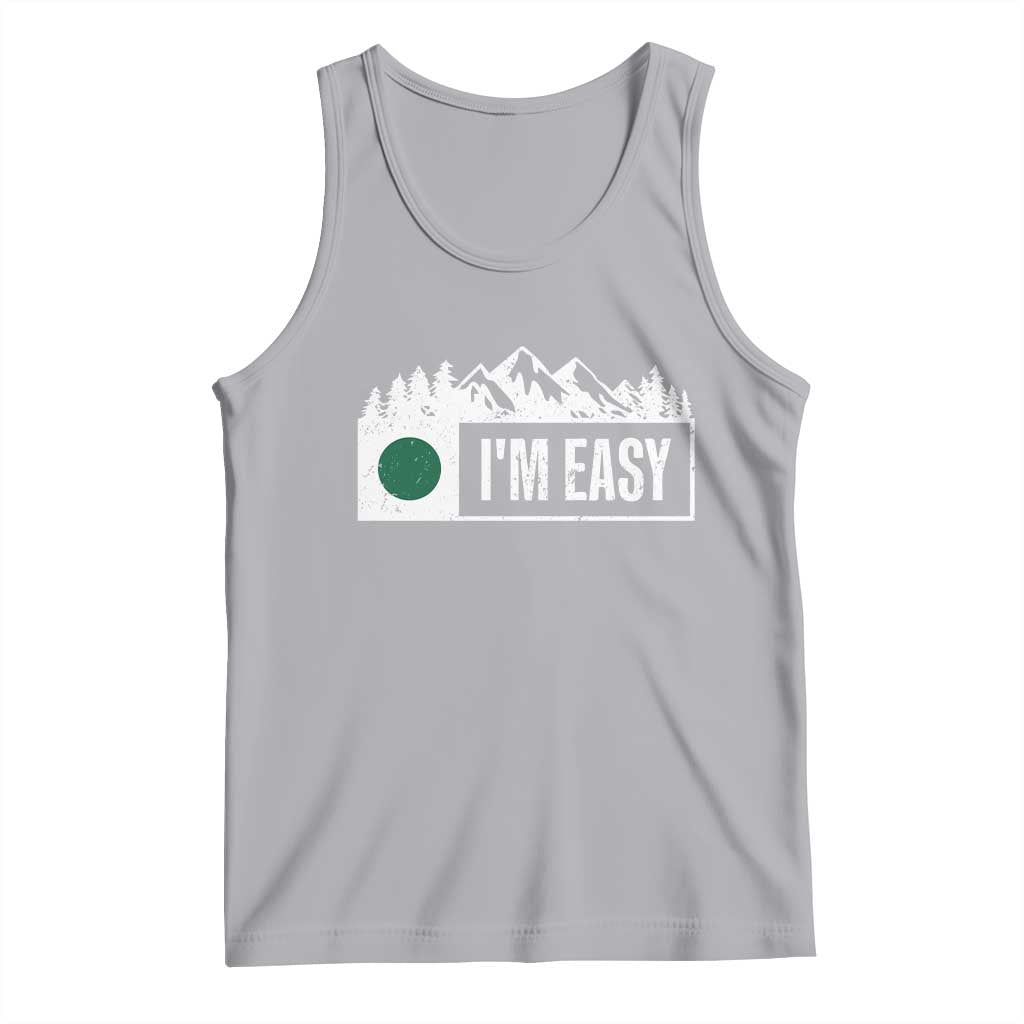 Funny Snowboard Ski Tank Top I'm Easy Mountain Sign Retro Vintage TS11 Athletic Heather Print Your Wear