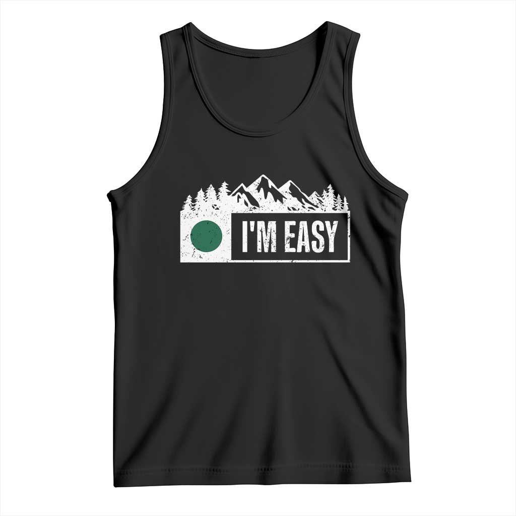 Funny Snowboard Ski Tank Top I'm Easy Mountain Sign Retro Vintage TS11 Black Print Your Wear