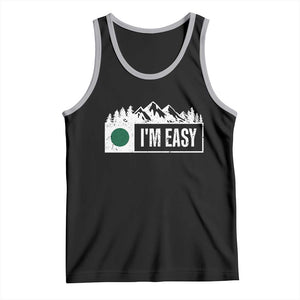 Funny Snowboard Ski Tank Top I'm Easy Mountain Sign Retro Vintage TS11 Black Athletic Heather Print Your Wear