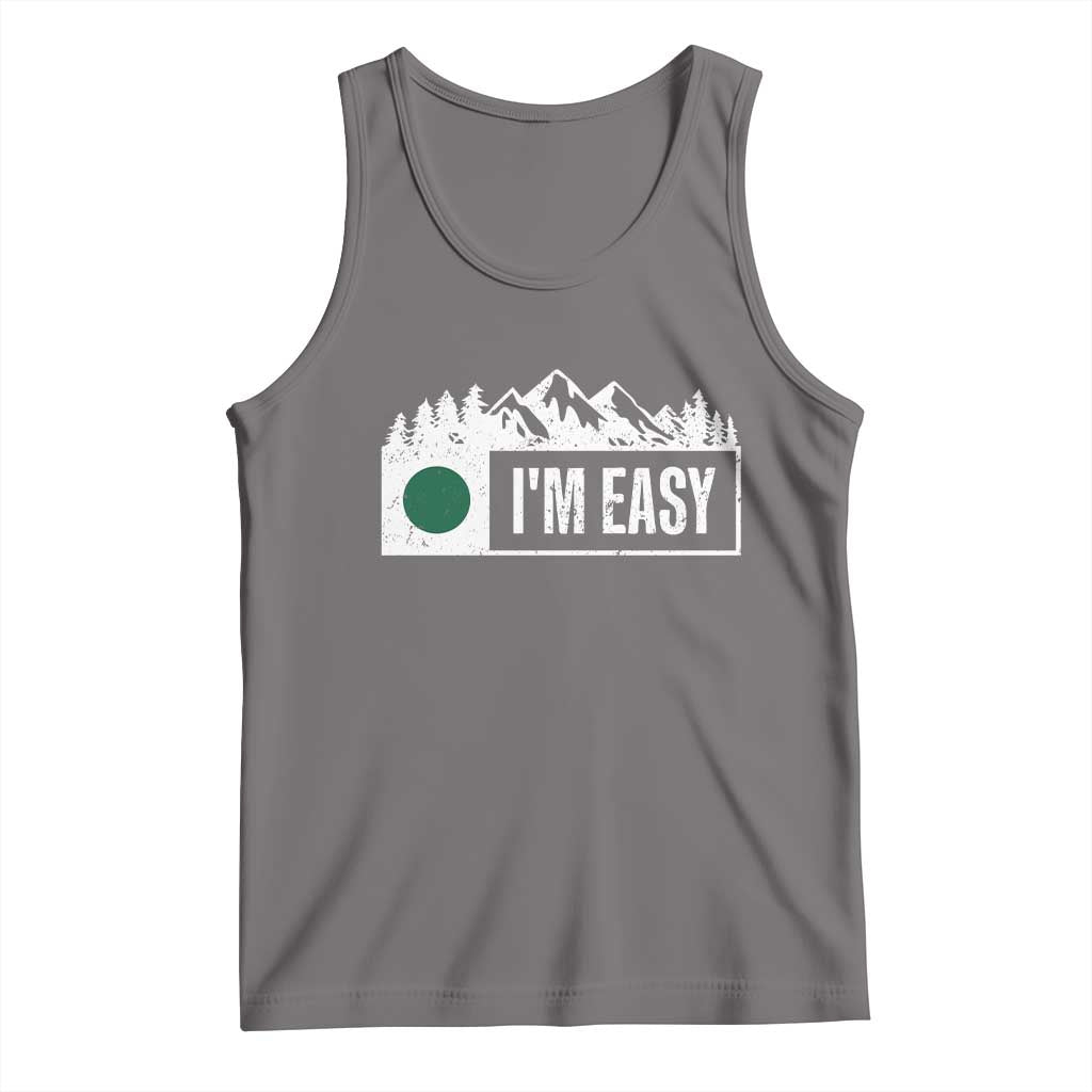 Funny Snowboard Ski Tank Top I'm Easy Mountain Sign Retro Vintage TS11 Deep Heather Print Your Wear