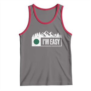 Funny Snowboard Ski Tank Top I'm Easy Mountain Sign Retro Vintage TS11 Deep Heather Red Print Your Wear