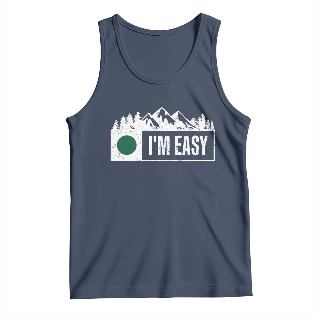 Funny Snowboard Ski Tank Top I'm Easy Mountain Sign Retro Vintage TS11 Navy Print Your Wear