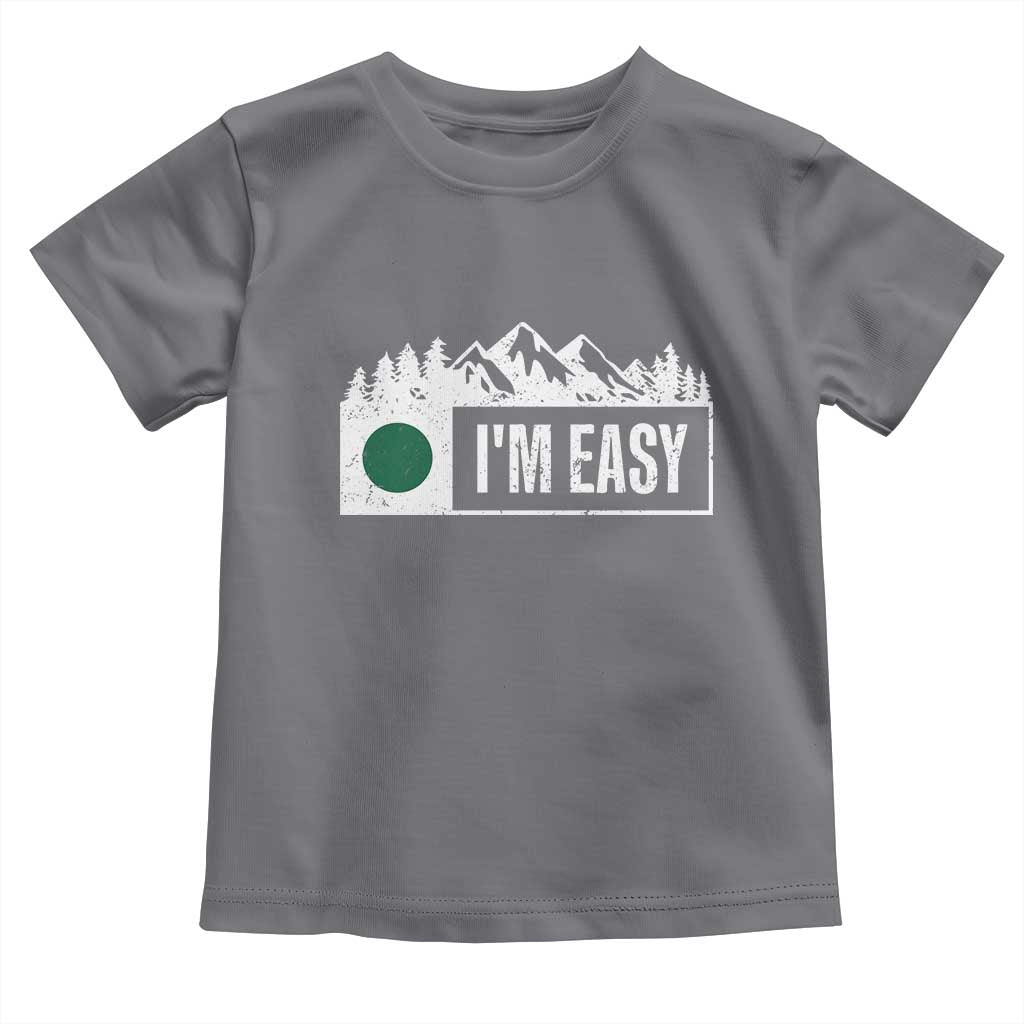 Funny Snowboard Ski Toddler T Shirt I'm Easy Mountain Sign Retro Vintage TS11 Charcoal Print Your Wear