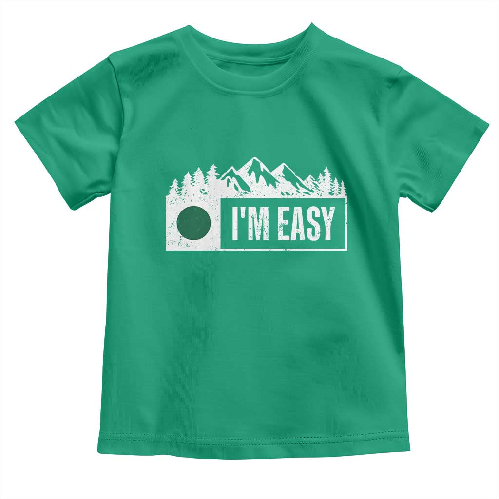 Funny Snowboard Ski Toddler T Shirt I'm Easy Mountain Sign Retro Vintage TS11 Irish Green Print Your Wear